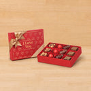 Outline heart designed "I Love You" 12P premium chocolate gift box