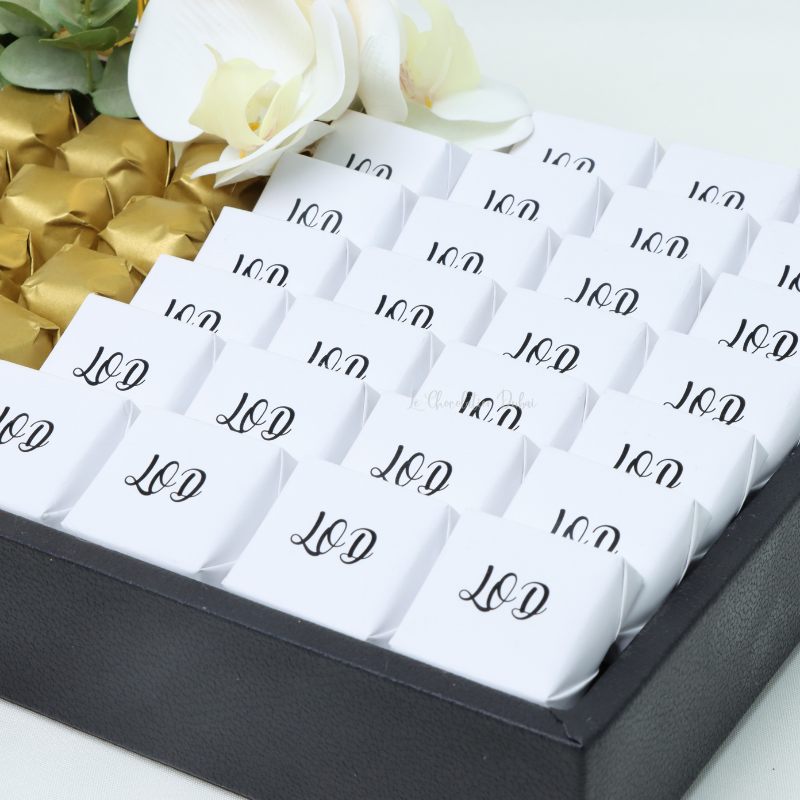 Customized premium chocolate medium leather tray