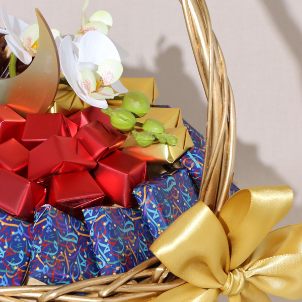 Ramadan eid decorated chocolate & sweets large basket
