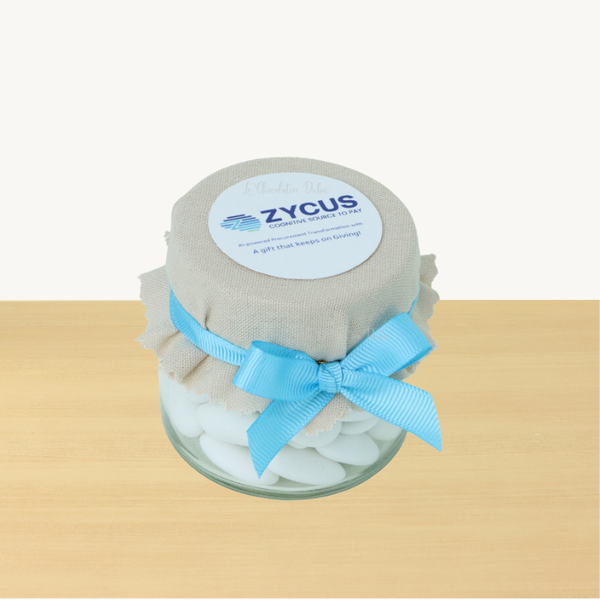 Set of 20 Corporate customized almond dragees jar