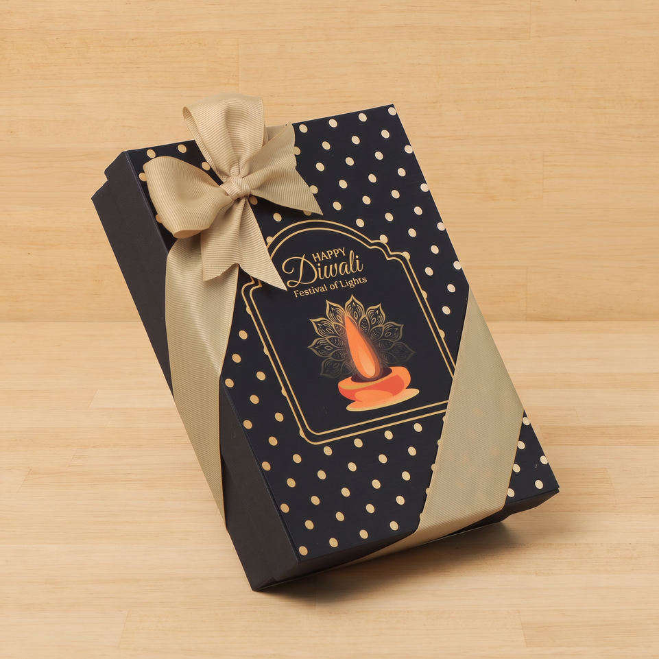 Happy Diwali festival of lights designed premium chocolate 12 piece hard box