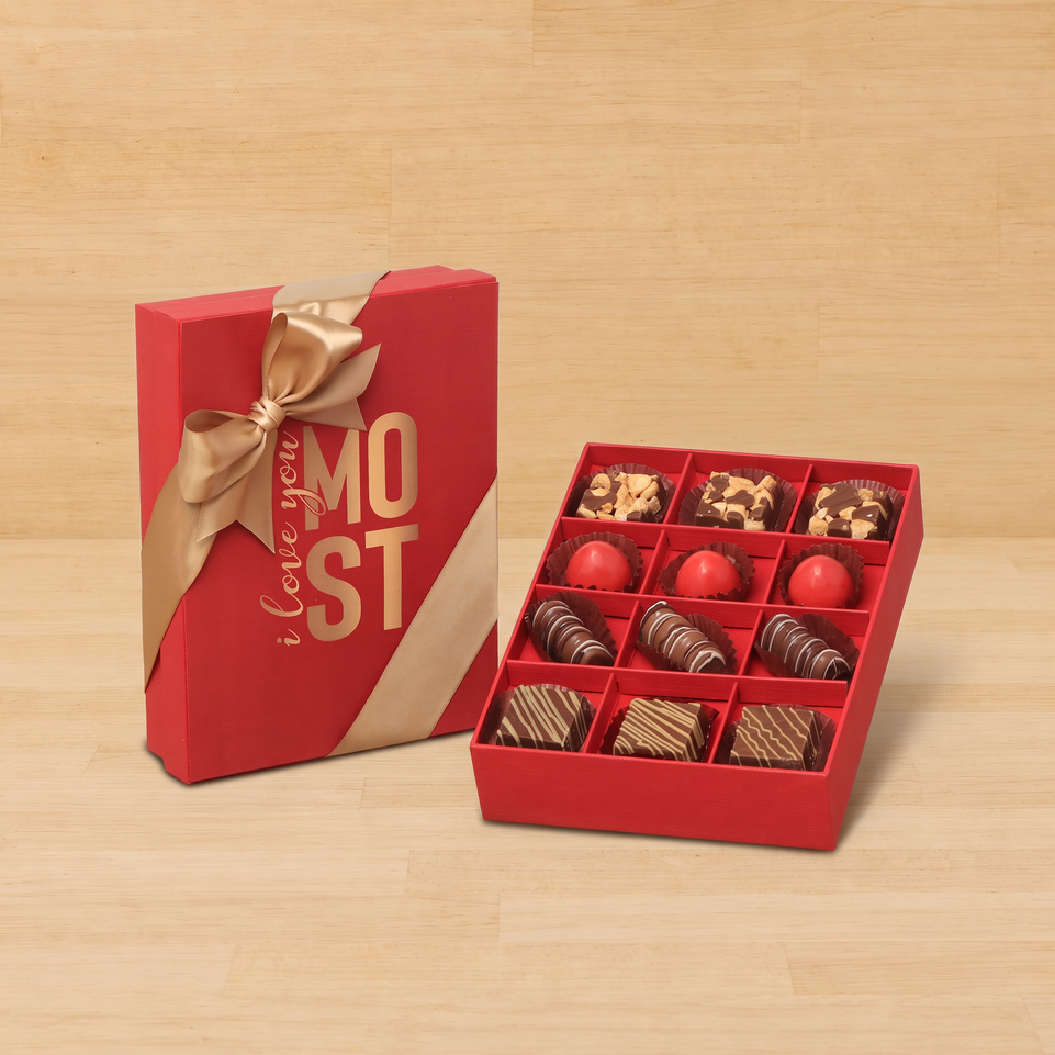 I love you most designed 12P premium chocolate gift box