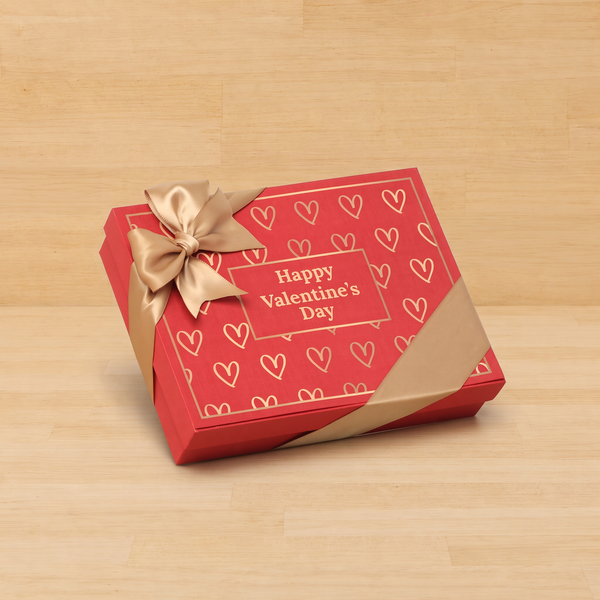 Happy Valentine's Day outline heart designed 12P premium chocolate gift box