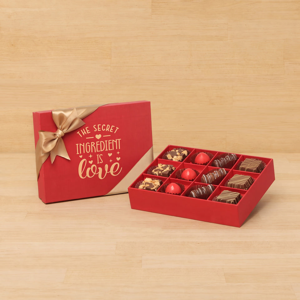 The secret ingredient love designed 12P premium chocolate gift box