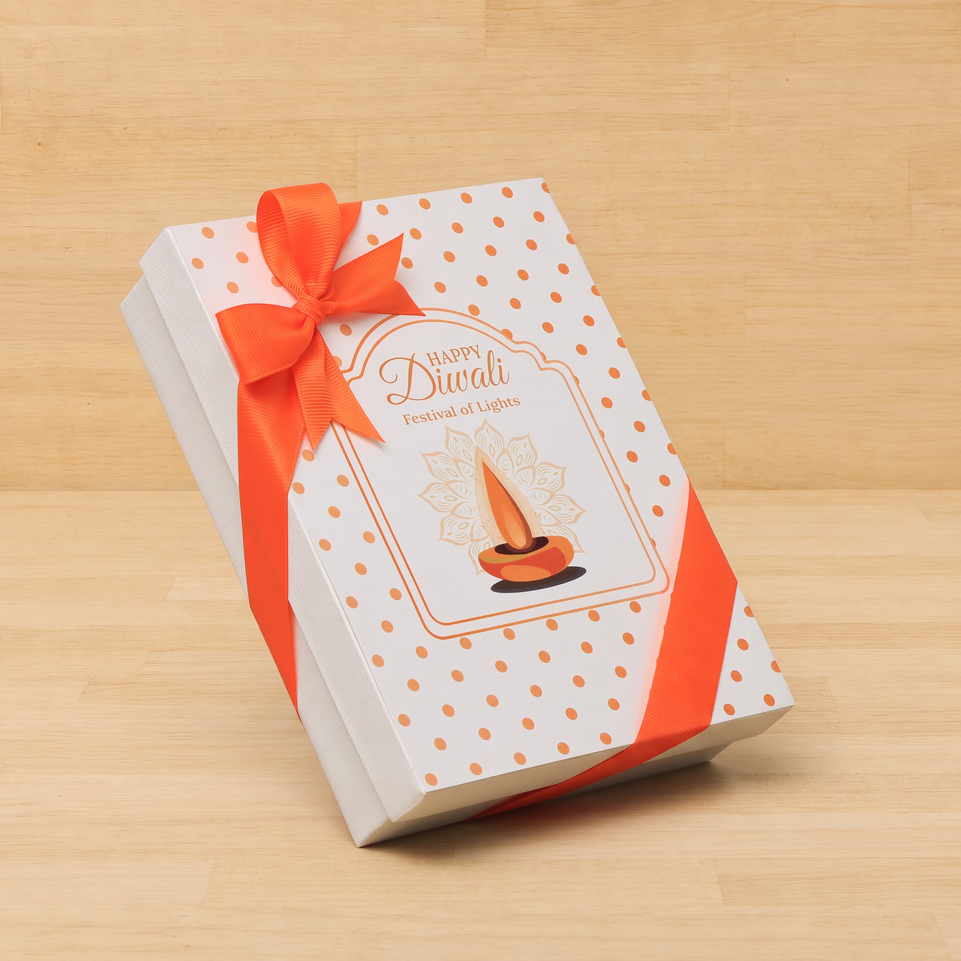 Happy Diwali festival of lights designed premium chocolate 12 piece hard box