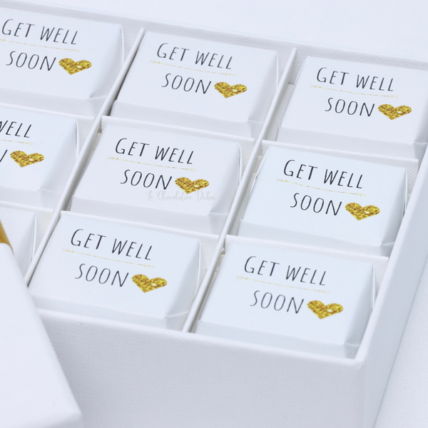 Get well soon designed chocolate 15-piece hard box