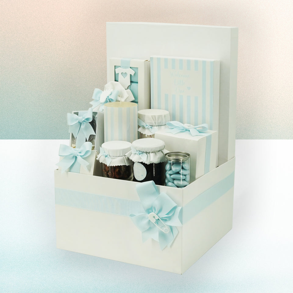 Baby boy acrylic decorated chocolate & sweets extra large hamper