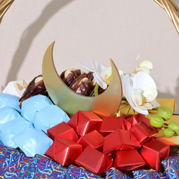 Ramadan eid decorated chocolate & sweets large basket