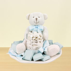 Baby boy teddy decorated chocolate & ...