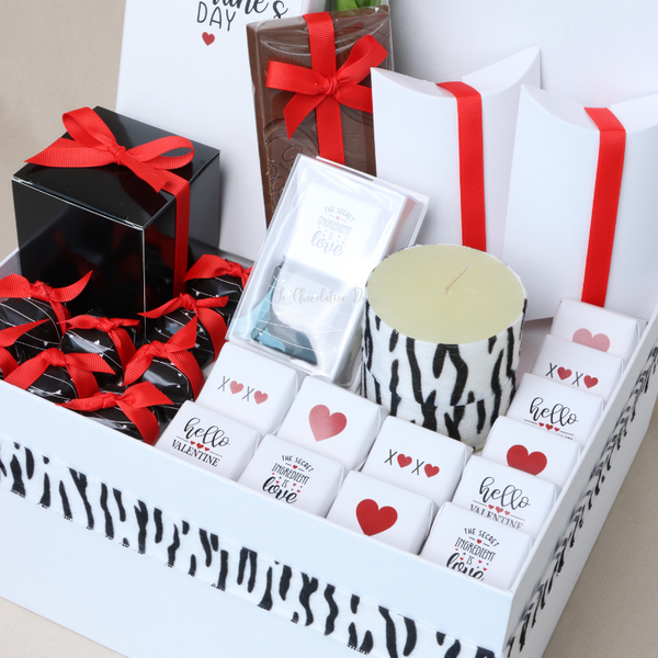 Valentine's decorated chocolate & sweets extra large hamper
