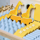 Baby noah's ark theme chocolate wood stand