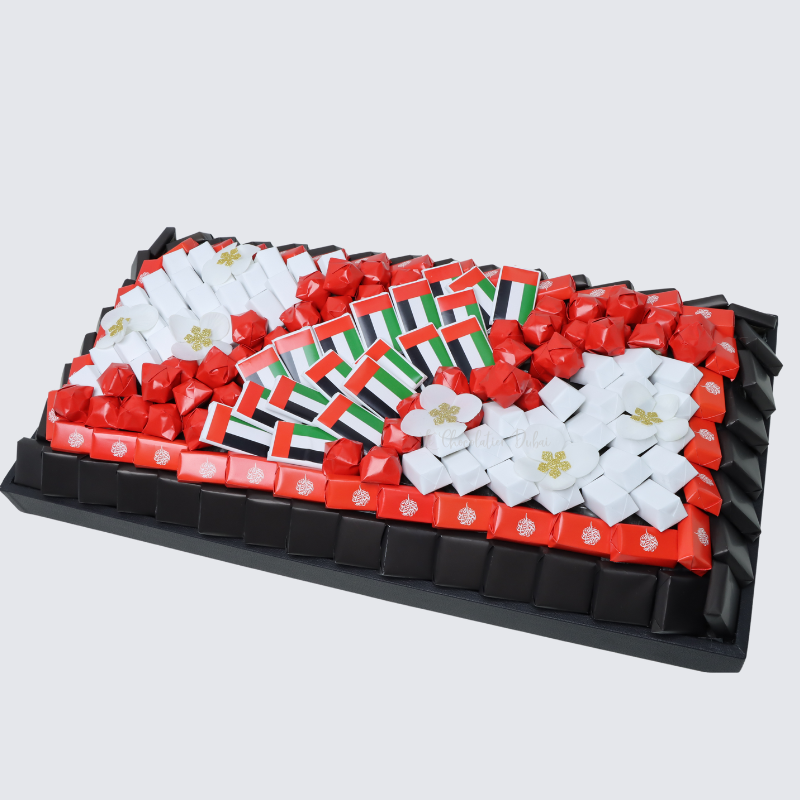 National day decorated chocolate leather tray