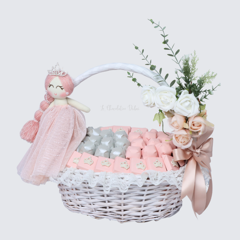 Princess baby decorated chocolate basket