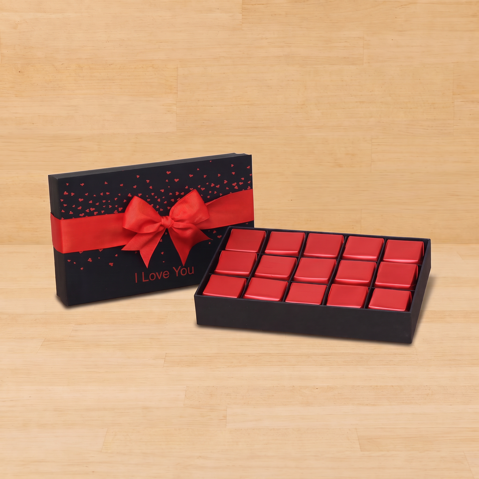 I love you tiny hearts designed 15P premium chocolate gift box