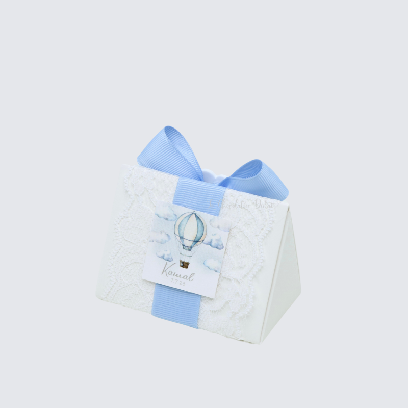 Set of 20 Acrylic cloud decorated chocolate triangle box