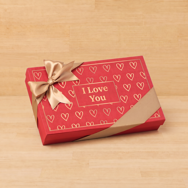 Outline heart designed "I Love You" 15P premium chocolate gift box