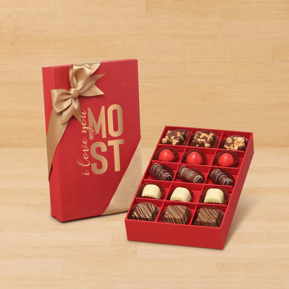 I love you most designed 15P premium chocolate gift box