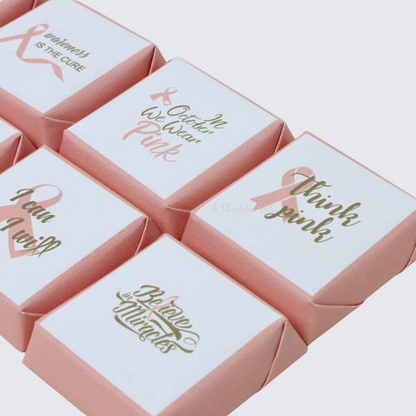 Breast cancer awareness designed chocolate
