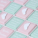 Acrylic baby feet personalized chocolate hard box