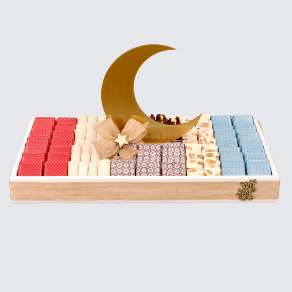 Ramadan design chocolate & sweets leather tray