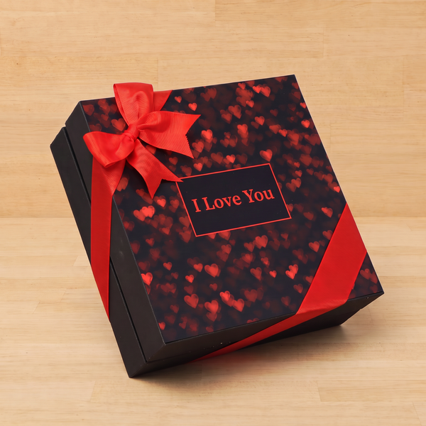 Heart designed "I Love You" designed premium chocolate 2-layer hard box