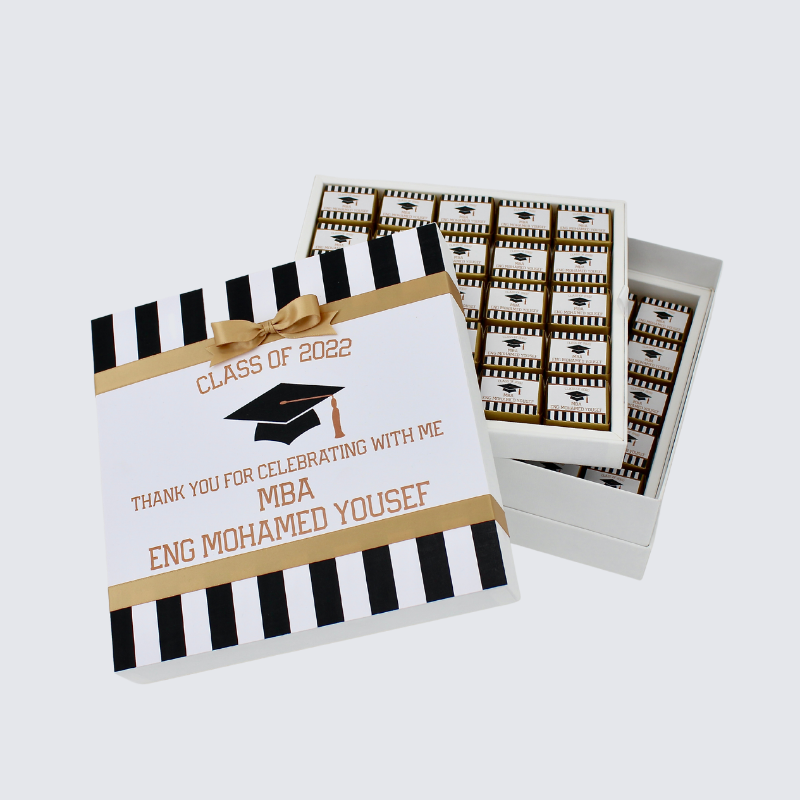 Luxury personalized graduation chocolate hard box