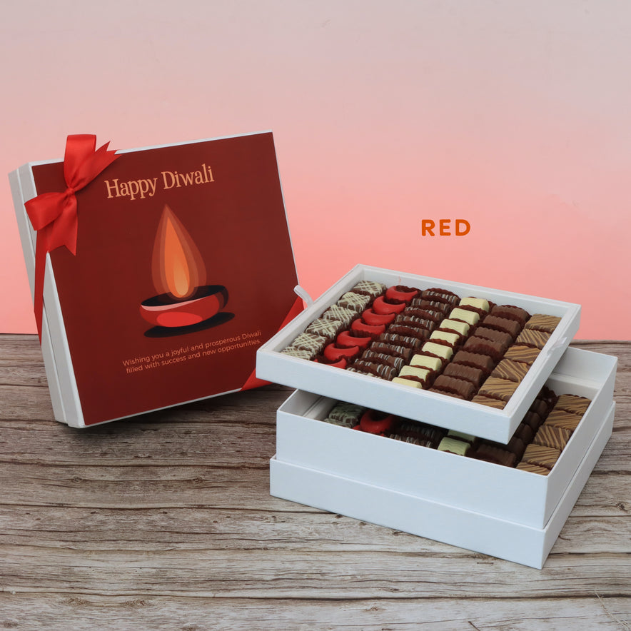Happy diwali candle designed premium chocolate 2-layer hard box