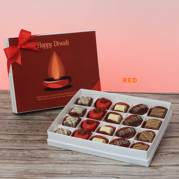 Happy diwali candle designed premium chocolate 20P hard box