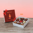 Happy Diwali candle designed premium chocolate 9P hard box