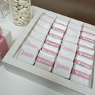 Hot air balloon stars chocolate baby girl wood stand