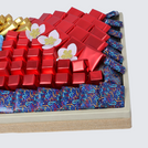 Ramadan eid decorated chocolate & sweets large leather tray