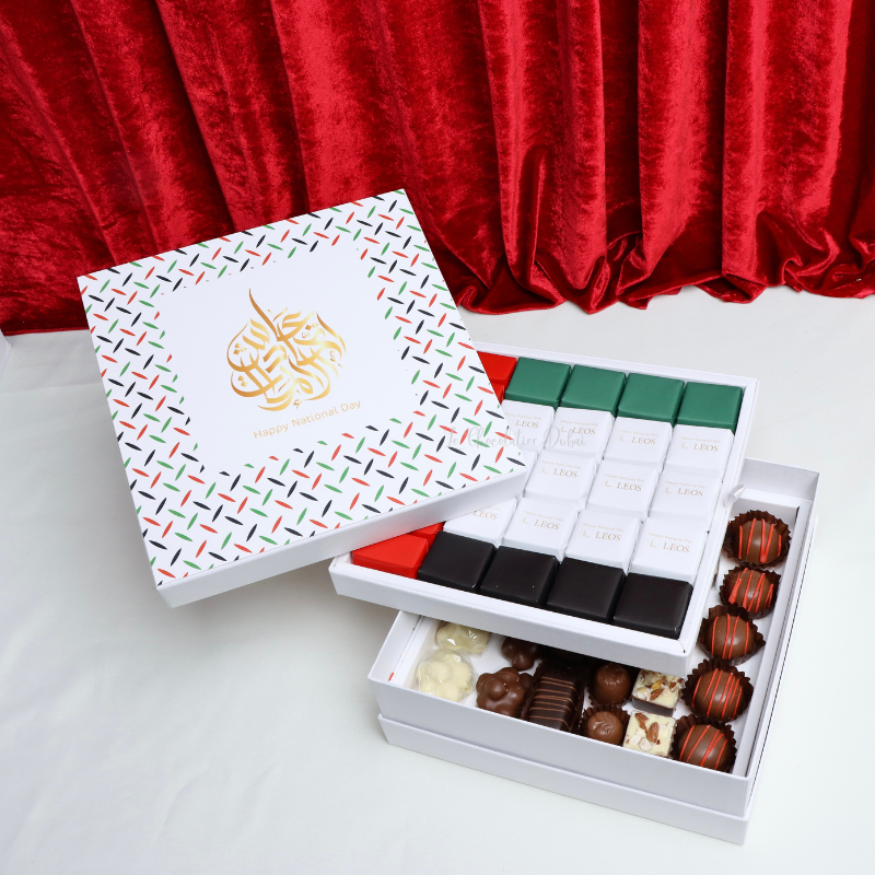 CORPORATE NATIONAL DAY CHOCOLATE 2-LAYER CHOCOLATE BOX