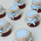 Set of 20 jars baby boy nautical theme acrylic decorated honey jar