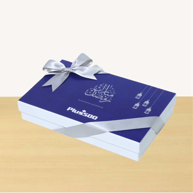 Set of 4 corporate customized ramadan designed premium chocolate & dates 15P hard box