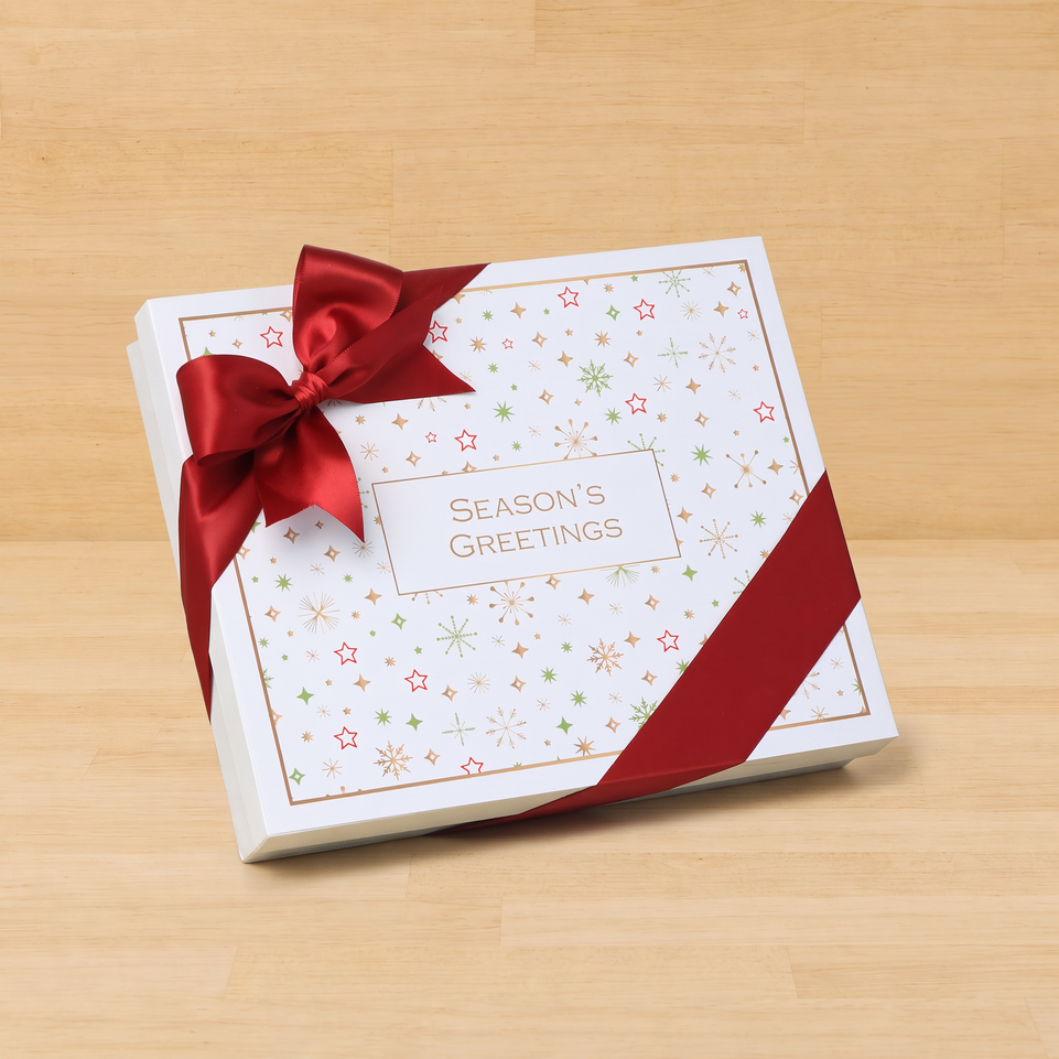 Premium Season's greetings Stars designed premium chocolate 20P hard box