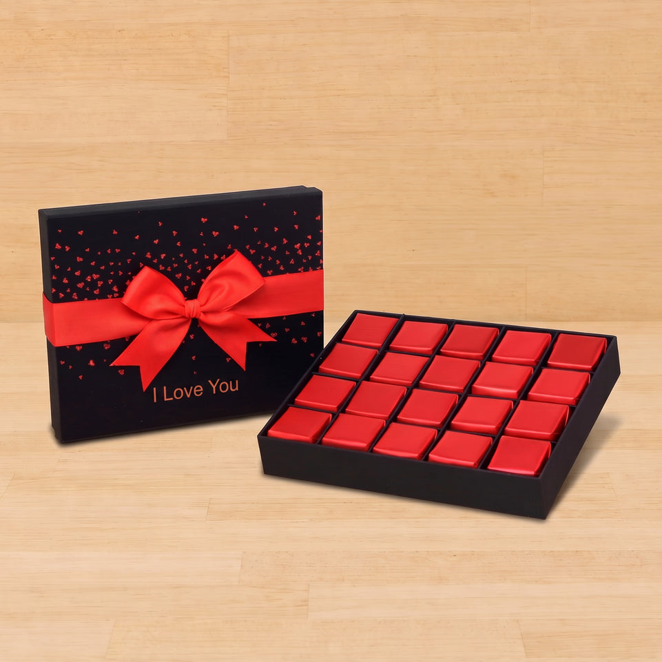 I love you tiny hearts designed 20P premium chocolate gift box