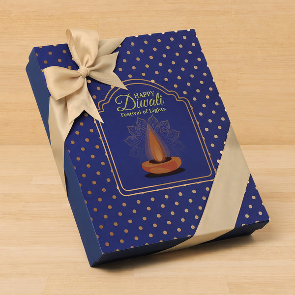 Happy Diwali festival of lights designed premium chocolate 20P black hard box