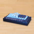 Happy new year decorated chocolate medium leather tray