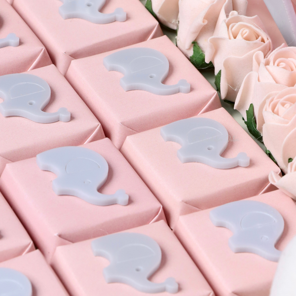 Baby girl personalized and decorated chocolate stand tray