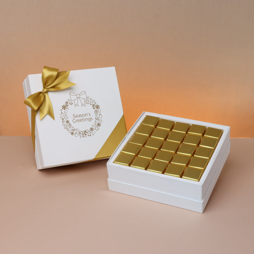 Season's greeting designed chocolate 25P hard box