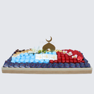 Eid Mubarak decorated chocolate & sweet leather tray