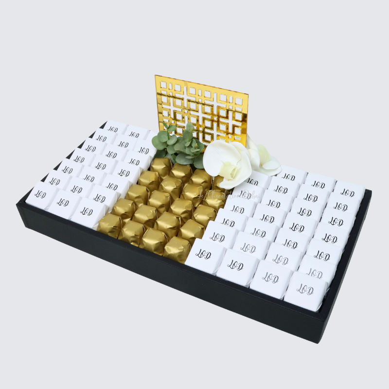 Customized premium chocolate medium leather tray