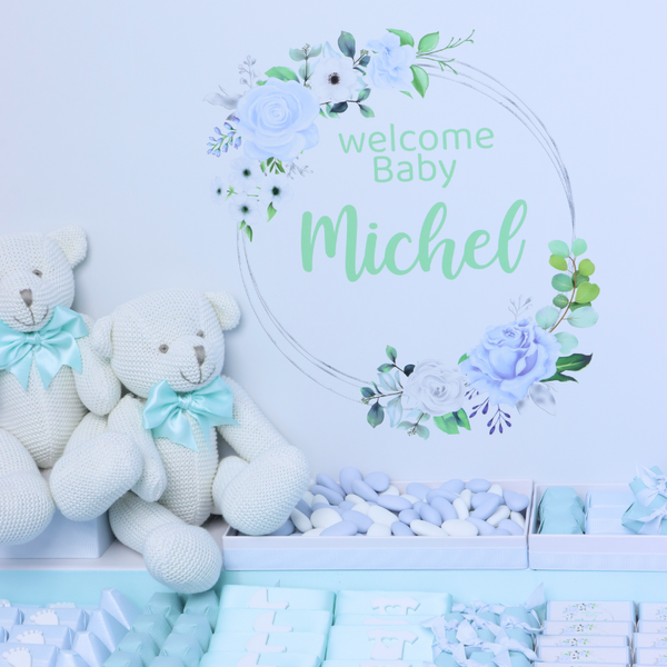 Floral teddy bear themed wood chocolate stand