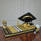 Graduation personalized designed premium chocolate leather large tray