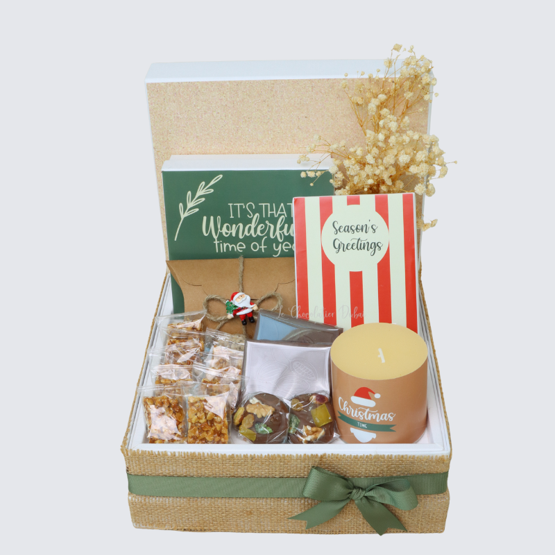 Rustic christmas chocolate & sweets large hamper