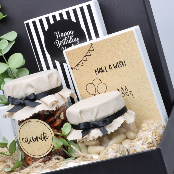 Rustic happy birthday designed chocolate & sweets extra large hamper