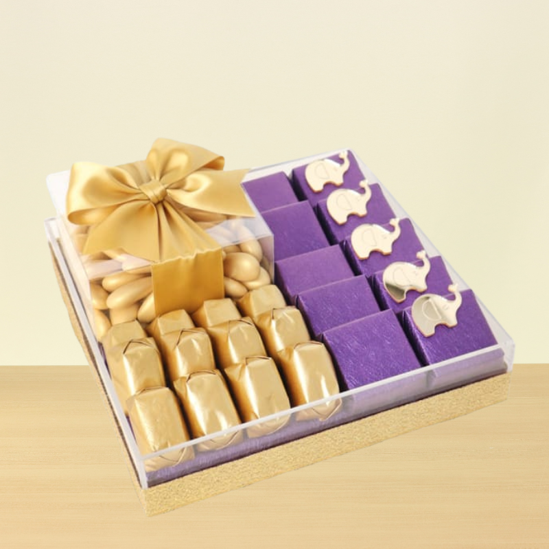 Diwali designed premium chocolate acrylic tray