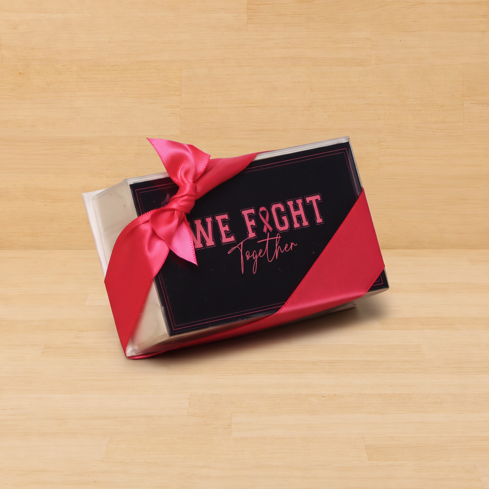 Set of 20 We fight together designed chocolate view top box