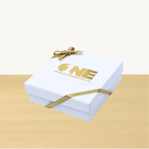 Corporate chocolate coated dates printed hard box