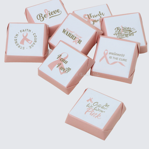 Breast cancer awareness designed choc...